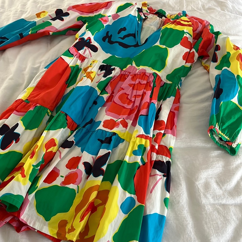 Tiered printed J.Crew dress